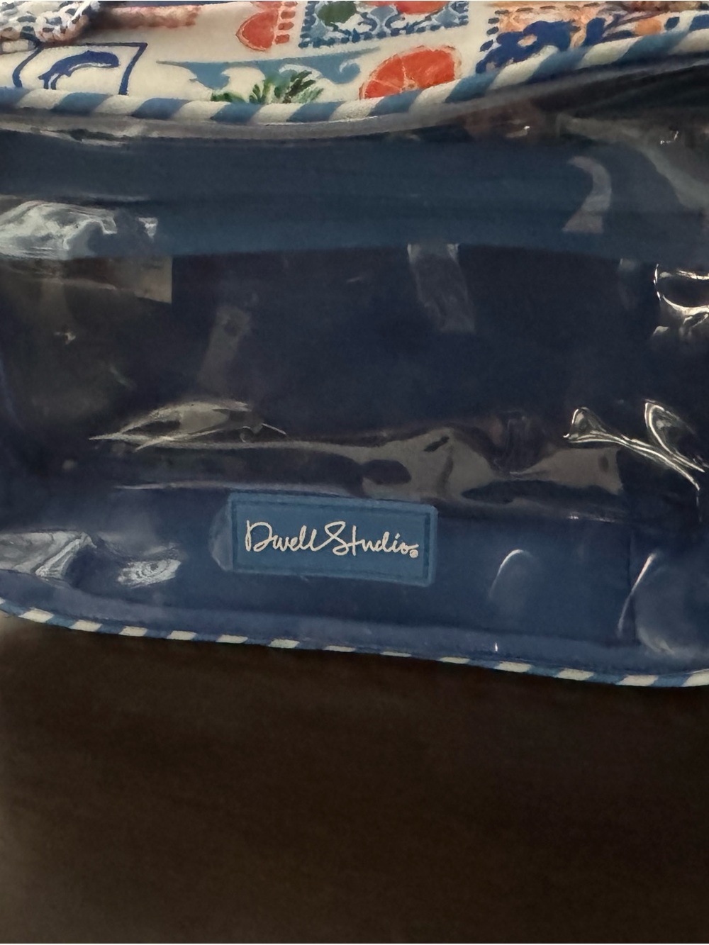 Mediterranean  designed Clear Cosmetic Travel Bag